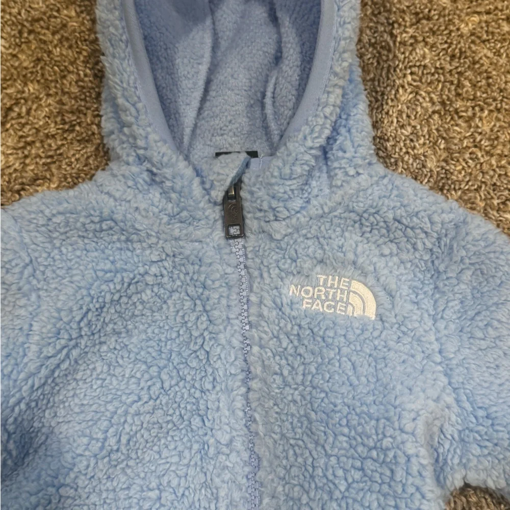The North Face Baby Campshire One-Piece Cozy Blue Kids One Piece Size 3-6 months